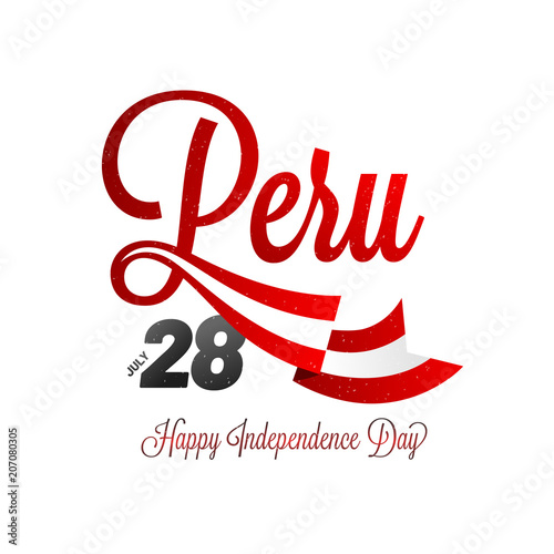 Independence Day of Peru Celebration Background.