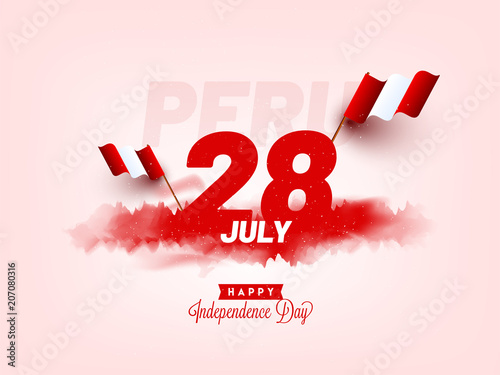 Independence Day of Peru Celebration Background.