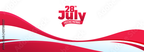 Independence Day of Peru Celebration Background.