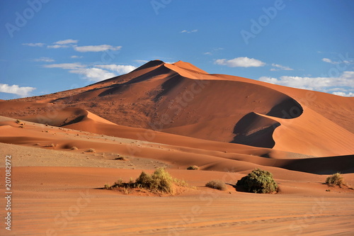 Photos Namibia. Red dunes early in the morning