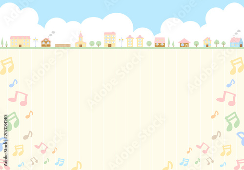 街の風景　音符