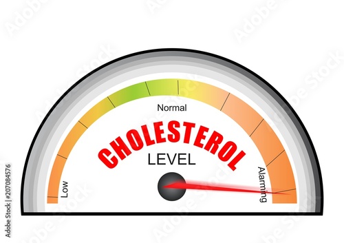 Cholesterol Meter Gauge Illustration