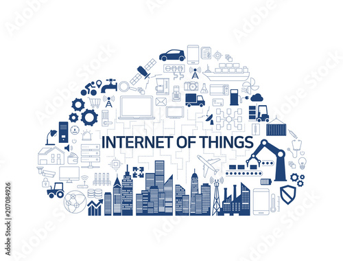 Industry 4.0, iot, cloud, icon