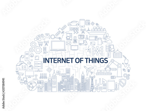 Industry 4.0, iot, cloud, icon