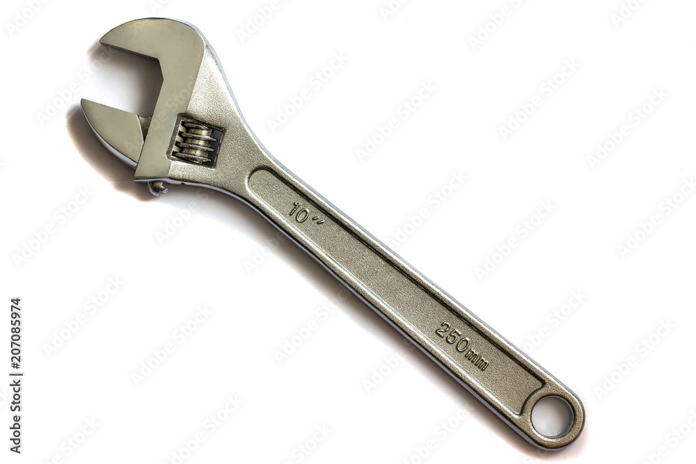 monkey wrench, isolated on wite background monkey wrench, isolated on wite background
