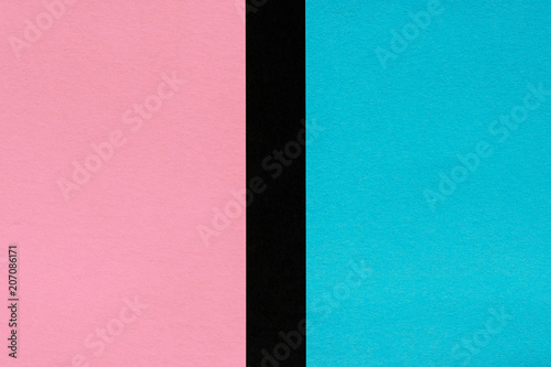 pink and blue paper on black background, abstract pattern, mock up