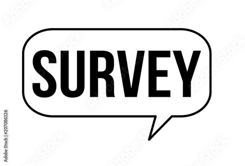 Survey speech bubble
