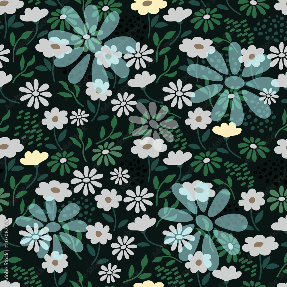seamless pattern with chamomile seamless pattern with chamomile