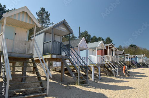 Huts on beach at Holkham Sands, Norfolk