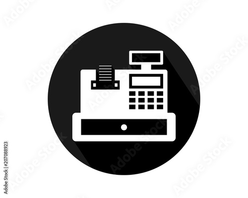 black circle cashier business company office corporate image vector icon logo