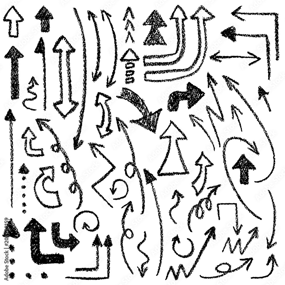 クレヨンで描いた矢印のイラスト Stock Vector Adobe Stock