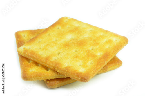 Fresh crackers biscuit isolated