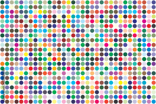 Vector color palette. 726 different colors chaotically scattered. Pattern size 231 x 154 mm