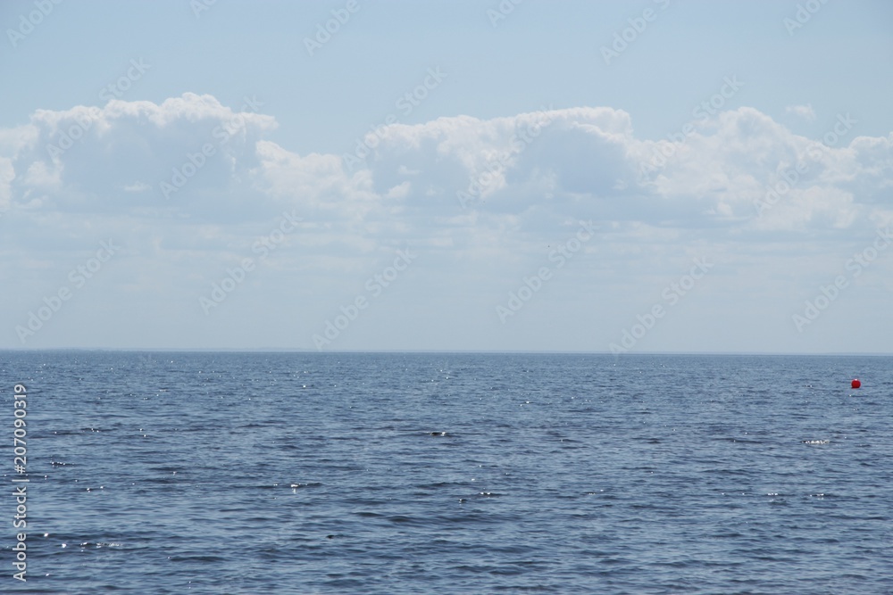 Sea and sky. Blue sky. Blue water Sea and sky. Blue sky. Blue water