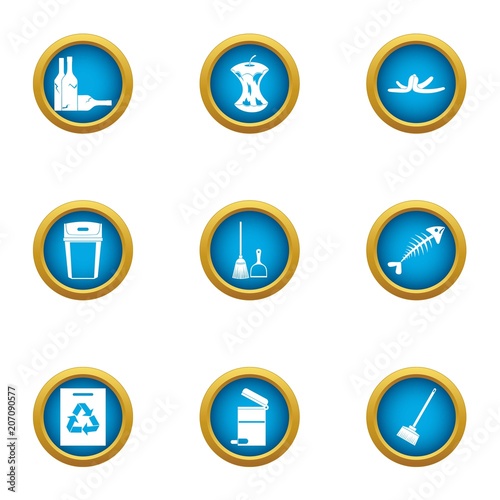Miscarry icons set. Flat set of 9 miscarry vector icons for web isolated on white background