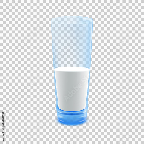 Glass of milk. Illustration isolated on transparent background. Graphic concept for your design