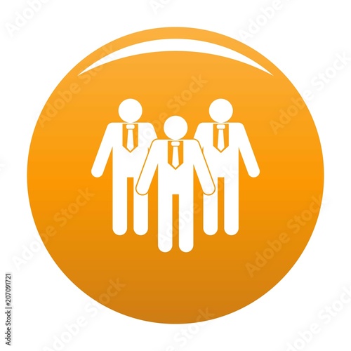 Board directors icon. Simple illustration of board directors vector icon for any design orange