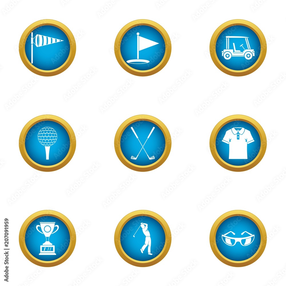 Best punch icons set. Flat set of 9 best punch vector icons for web isolated on white background