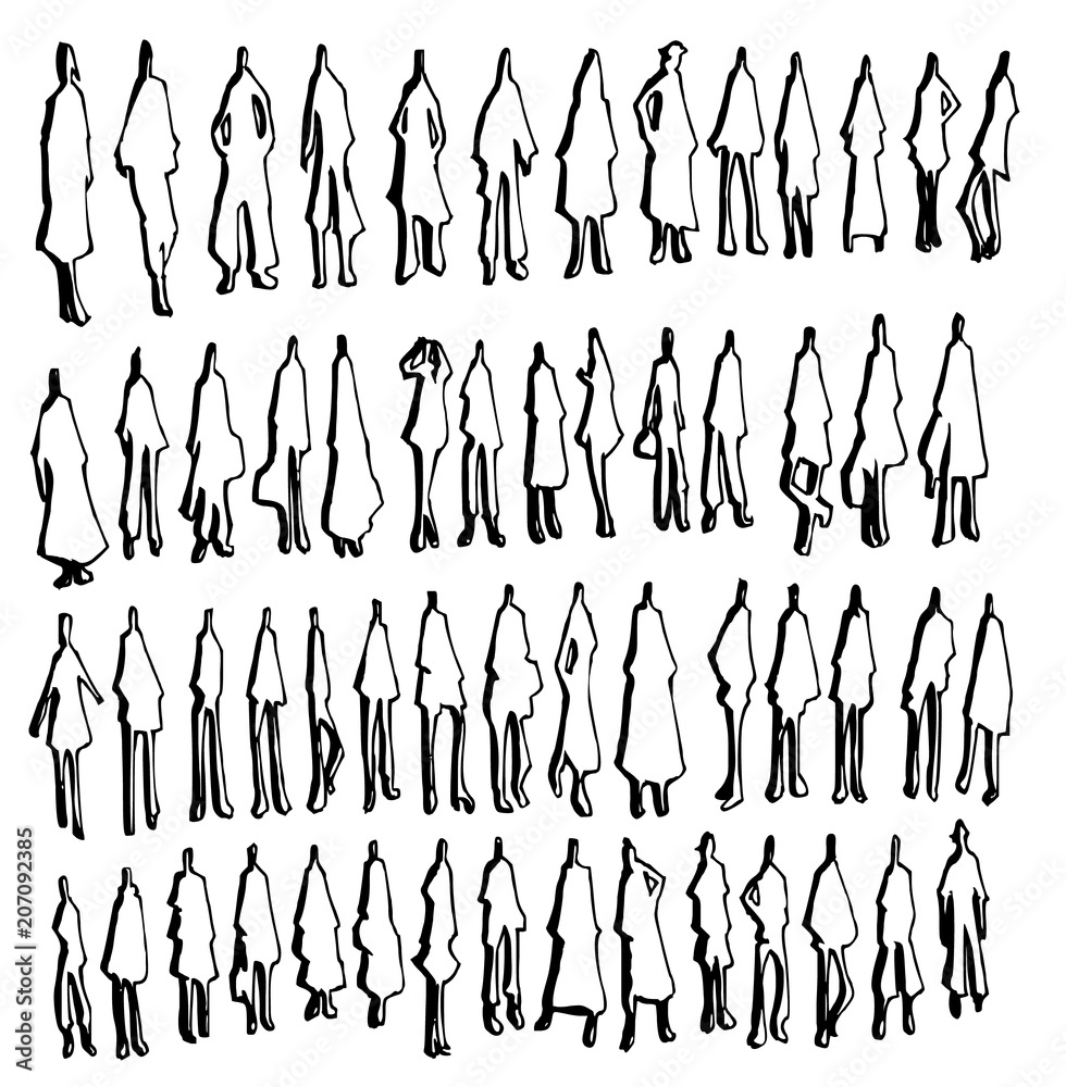 Set of People illustration Hand drawn doodle Sketch line vector eps10 Set of People illustration Hand drawn doodle Sketch line vector eps10