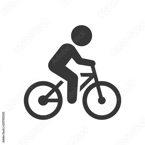 Man on Bicycle Icon