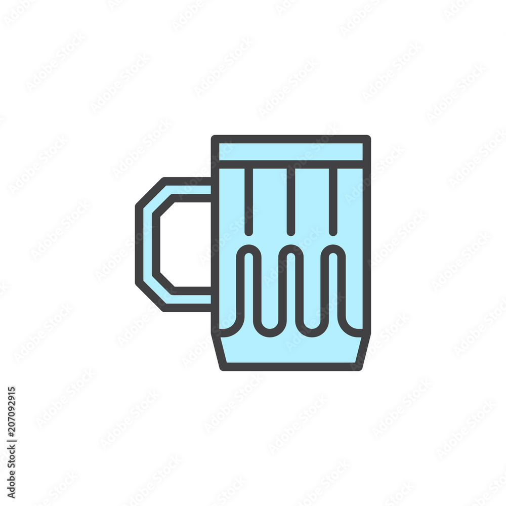 Beer mug filled outline icon, line vector sign, linear colorful pictogram isolated on white. Beer glass symbol, logo illustration. Pixel perfect vector graphics Beer mug filled outline icon, line vector sign, linear colorful pictogram isolated on white. Beer glass symbol, logo illustration. Pixel perfect vector graphics