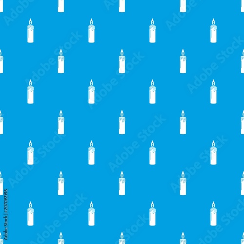 Candle pattern vector seamless blue repeat for any use