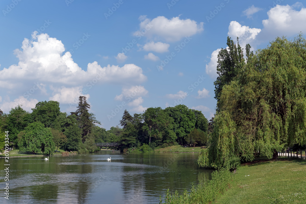 Daumesnil lake in Paris city Daumesnil lake in Paris city