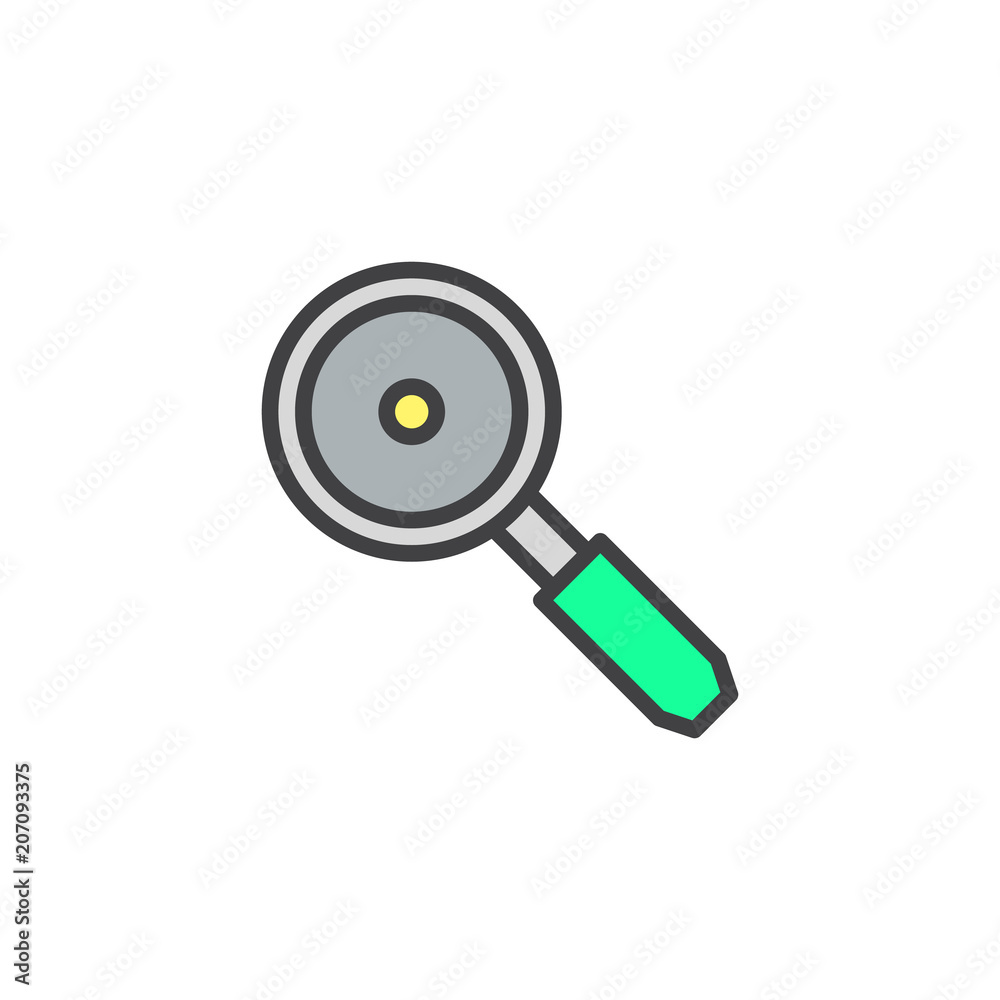 Frying pan filled outline icon, line vector sign, linear colorful pictogram isolated on white. Kitchenware symbol, logo illustration. Pixel perfect vector graphics Frying pan filled outline icon, line vector sign, linear colorful pictogram isolated on white. Kitchenware symbol, logo illustration. Pixel perfect vector graphics