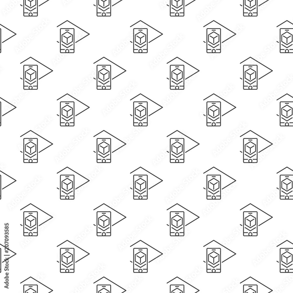 Augmented Reality vector concept seamless pattern