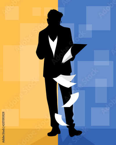 Man viewing documents