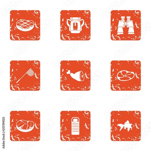 Crusade icons set. Grunge set of 9 crusade vector icons for web isolated on white background