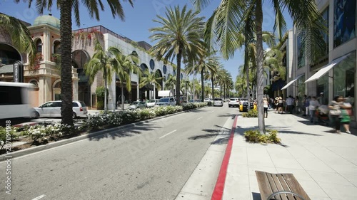  Vehicles on Rodeo Drive, Beverly Hills, Los Angeles, California, United States of America, North America, T/lapse  photo