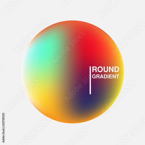 Gradient orbs isolated on white background
