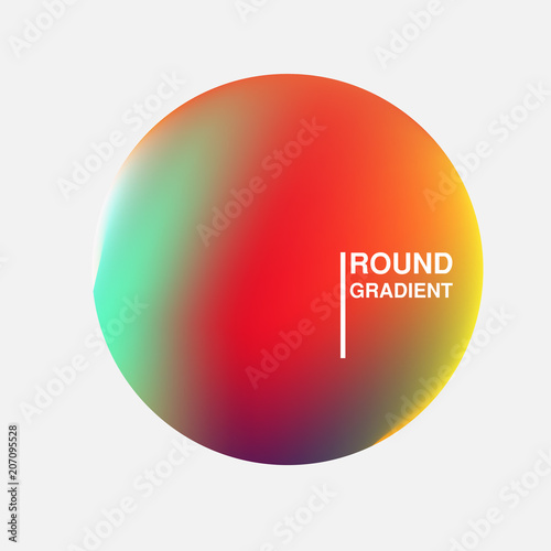 Gradient orbs isolated on white background