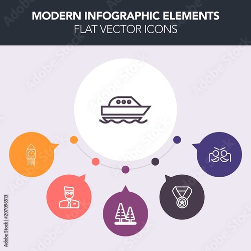 Modern, simple, colorful vector infographic background with party, speed, victory, big, blue, festival, vessel, london, colorful, forest, win, landscape, user, water, web, trophy, nature, tower icons