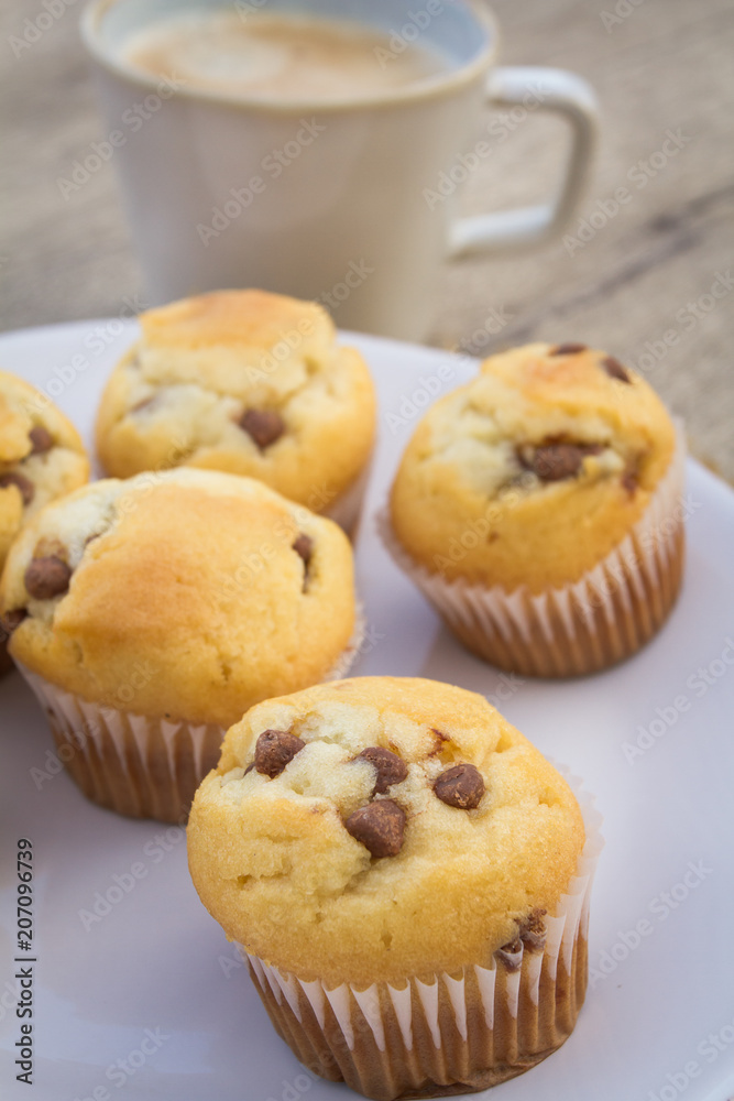 muffins et café