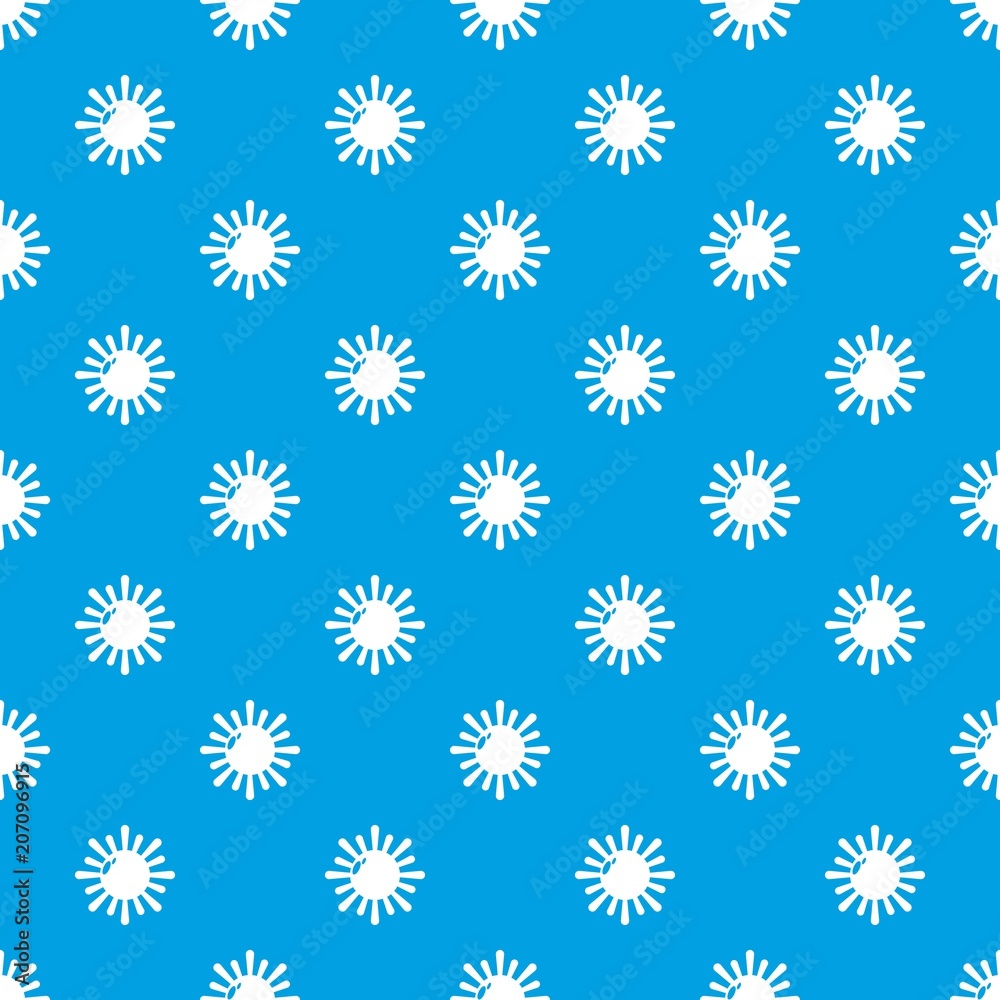 Sun pattern vector seamless blue repeat for any use Sun pattern vector seamless blue repeat for any use