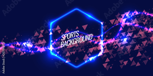 Modern colored poster for sports.