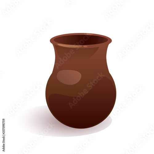 Clay jug vector illustration