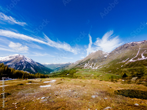Alps valley landscape