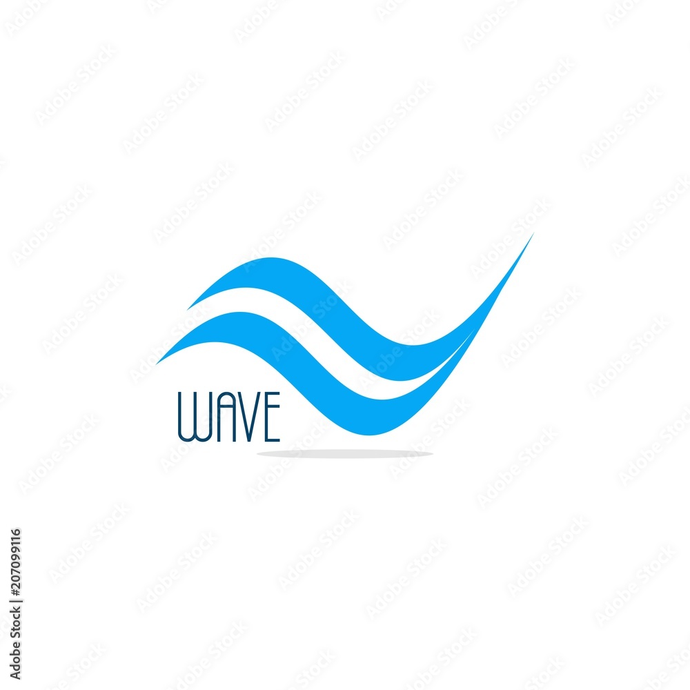 Naklejka premium abstract wave icon logo