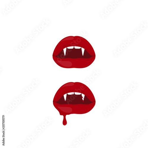 Vector melting vampire lips.