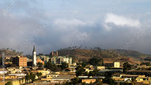 Photography Aerial view to Asmara, capital of Eritrea