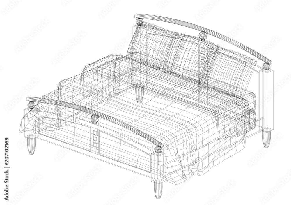 Bed Architect blueprint - isolated