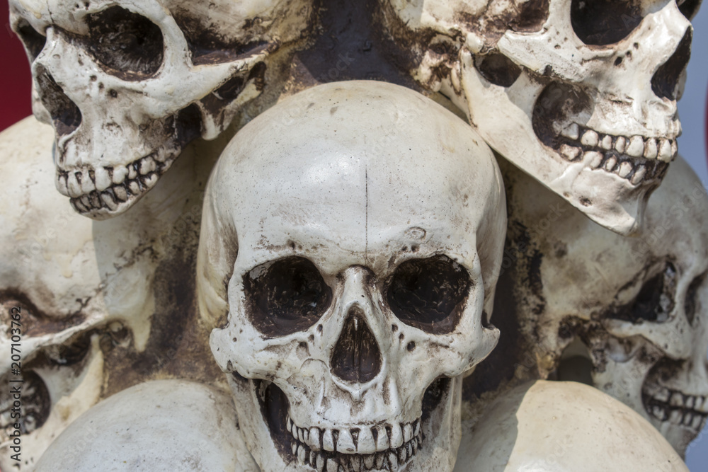 Amazing pile of skull and bone. Amazing pile of skull and bone.