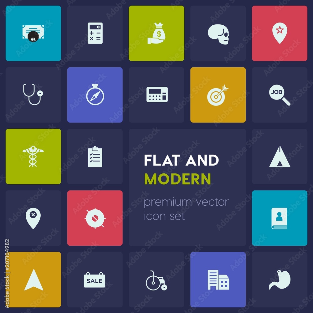 Modern Simple Set of business, health, location Vector fill Icons. Contains such Icons as financial, information, phone, checklist, sign and more on dark background. Fully Editable. Pixel Perfect Modern Simple Set of business, health, location Vector fill Icons. Contains such Icons as financial, information, phone, checklist, sign and more on dark background. Fully Editable. Pixel Perfect