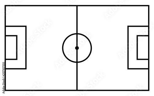 Soccer field. Vector