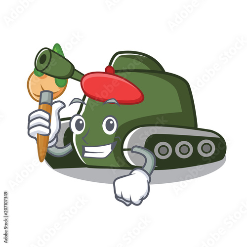 Artist tank character cartoon style