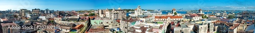 long panoramic view of havana city taken to the high building