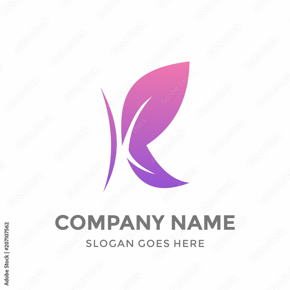 Butterfly Style Art Flying Beauty Cosmetic Fashion Nature Business Company Stock Vector Logo Design Template